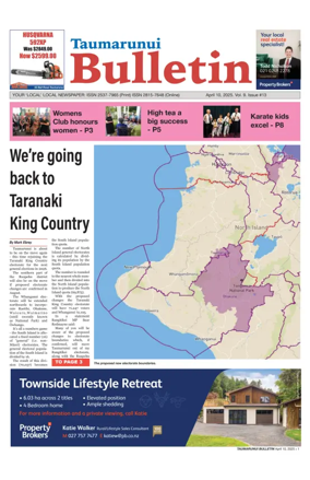 Cover of Taumarunui Bulletin