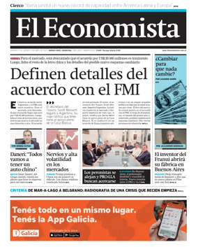 Cover of El Economista (Argentina)