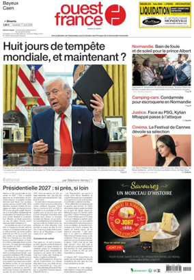 Cover of Ouest France (Bayeux / Caen)