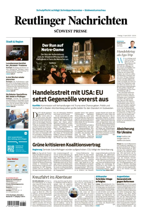 Cover of Reutlinger Nachrichten