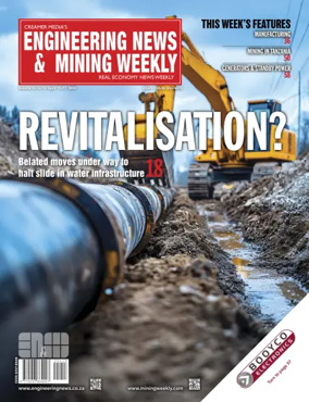 Cover of Engineering News and Mining Weekly