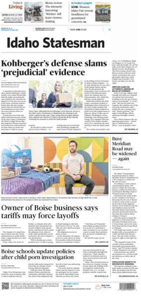 Cover of The Idaho Statesman