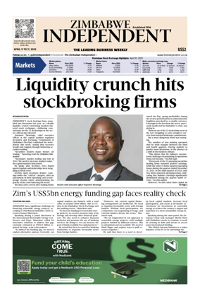 Cover of The Zimbabwe Independent