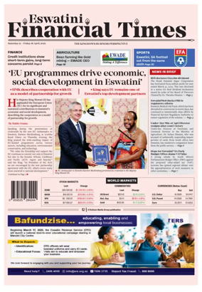 Cover of Eswatini Financial Times