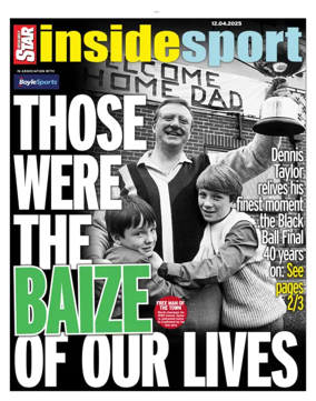 Cover of Irish Daily Star - Inside Sport