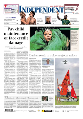 Cover of The Independent on Saturday