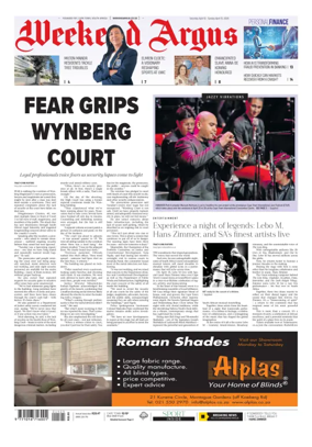 Cover of Weekend Argus (Saturday Edition)