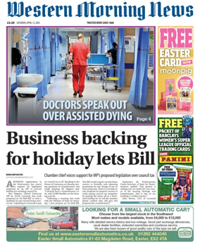 Cover of Western Morning News (Saturday)