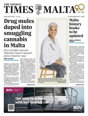 Cover of The Sunday Times of Malta