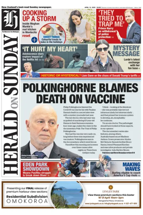 Cover of Herald on Sunday