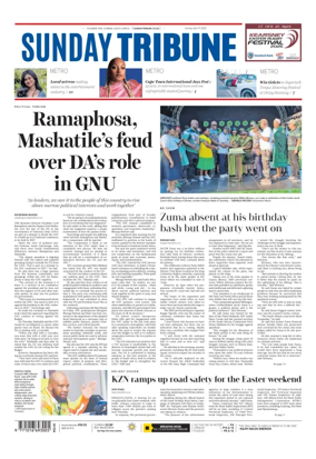 Cover of Sunday Tribune