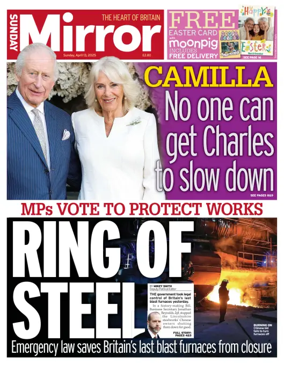 Cover of Sunday Mirror