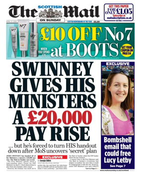 Cover of The Scottish Mail on Sunday