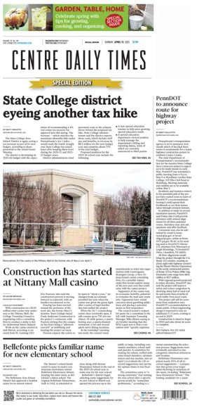 Cover of Centre Daily Times (Sunday)