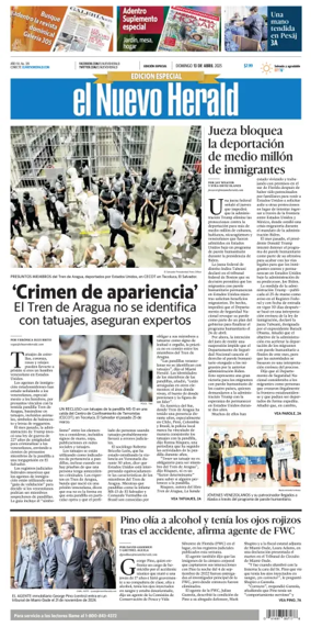 Cover of El Nuevo Herald (Sunday)