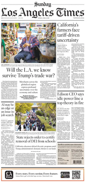 Cover of Los Angeles Times (Sunday)