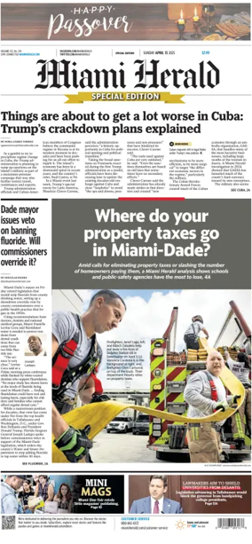 Cover of Miami Herald (Sunday)