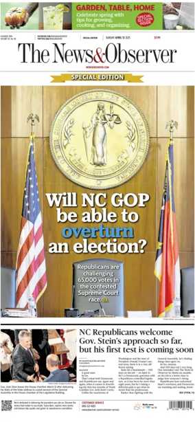 Cover of The News & Observer (Sunday)