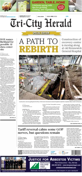 Cover of Tri-City Herald (Sunday)