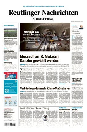 Cover of Reutlinger Nachrichten