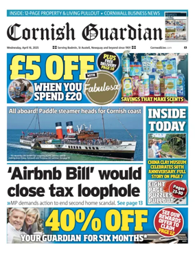 Cover of Cornish Guardian (Newquay & the North Coast)