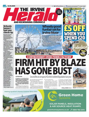 Cover of The Irvine Herald and Kilwinning Chronicle