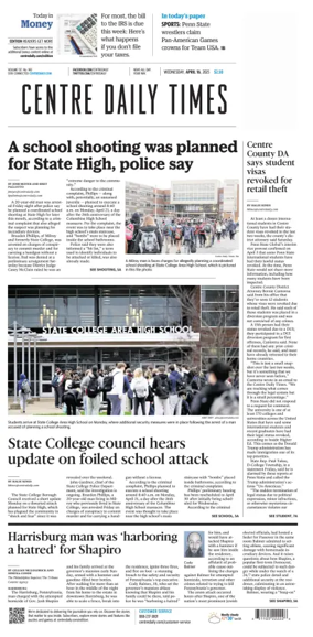 Cover of Centre Daily Times