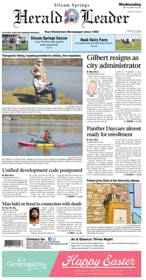 Cover of Siloam Springs Herald Leader