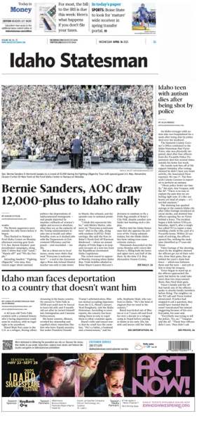 Cover of The Idaho Statesman