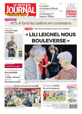Cover of Le Petit Journal - L'hebdo local de l'Aveyron