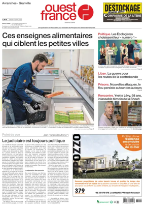 Cover of Ouest France (Avranches)
