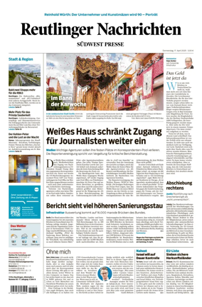 Cover of Reutlinger Nachrichten