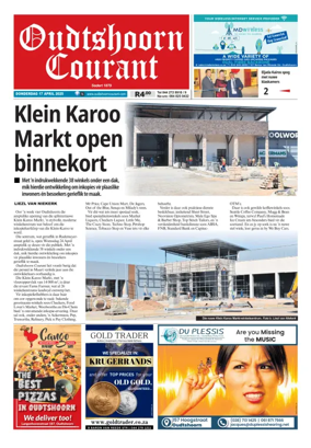 Cover of Oudtshoorn Courant