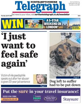 Cover of Northants Evening Telegraph