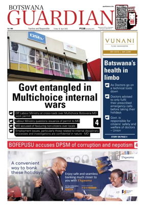 Cover of Botswana Guardian