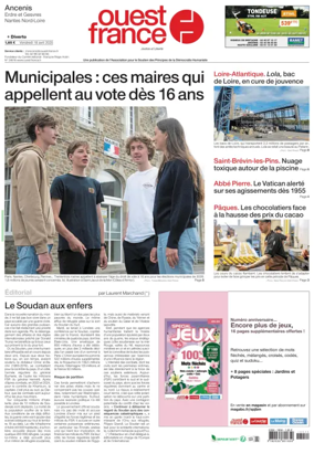 Cover of Ouest France (Ancenis)