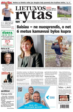 Cover of Lietuvos Rytas