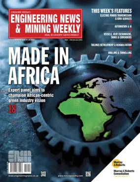 Cover of Engineering News and Mining Weekly