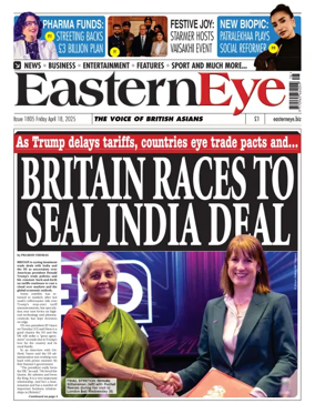 Cover of Eastern Eye (UK)