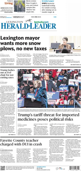 Cover of Lexington Herald-Leader