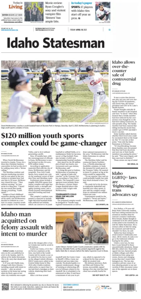 Cover of The Idaho Statesman