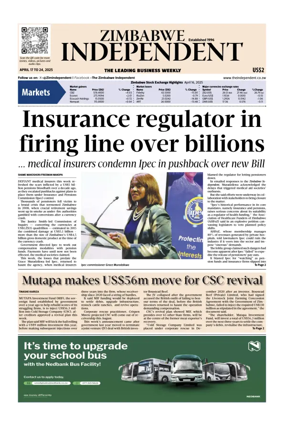 Cover of The Zimbabwe Independent
