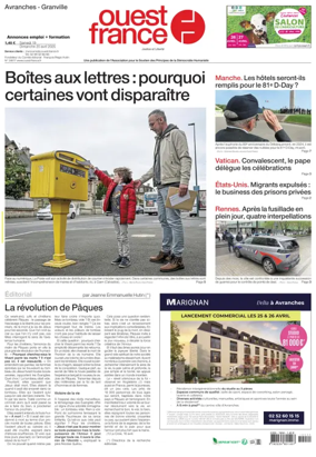 Cover of Ouest France (Avranches)