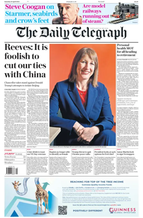 Cover of The Daily Telegraph - Saturday