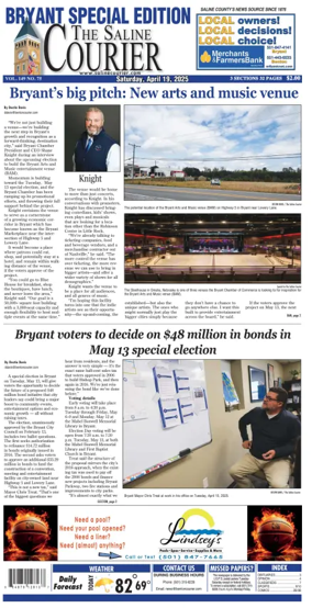 Cover of The Saline Courier Weekend