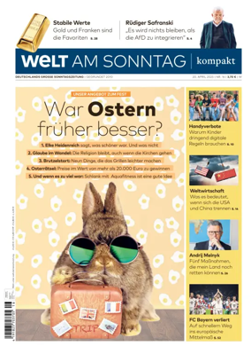 Cover of Welt am Sonntag - kompakt