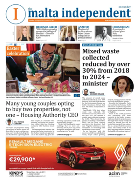 Cover of The Malta Independent on Sunday