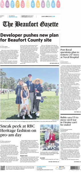 Cover of Beaufort Gazette (Sunday)