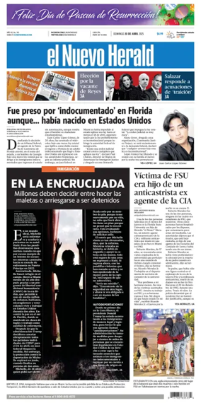 Cover of El Nuevo Herald (Sunday)