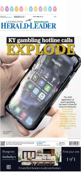 Cover of Lexington Herald-Leader (Sunday)